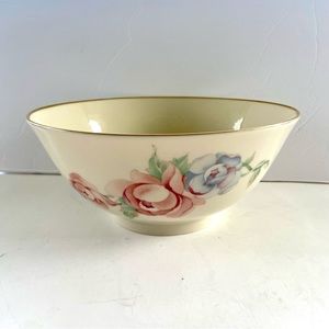 Lenox Chatsworth Roses Floral Pedestal Round 8 1/2" Serving Bowl
